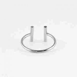 ZAG - Bague Starck acier gris  - Ref SRR1642-00UNI
