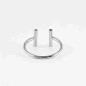 ZAG - Bague Starck acier gris  - Ref SRR1642-00UNI