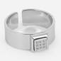 ZAG - Bague acier gris  - Ref SRR16457-00WHT