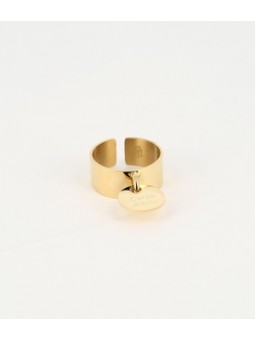 ZAG - Bague Carpe acier doré  - Ref SRR3470-01MIX