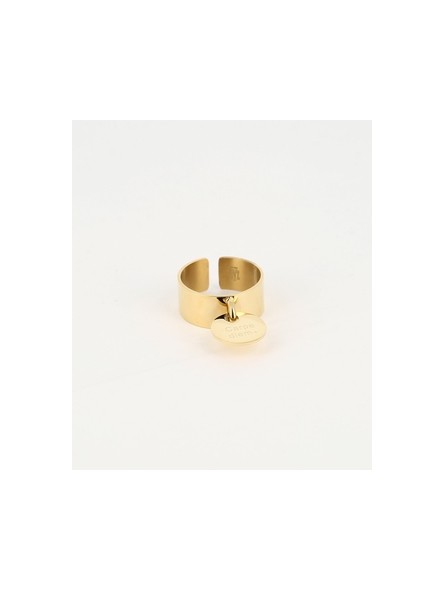 ZAG - Bague Carpe acier doré  - Ref SRR3470-01MIX