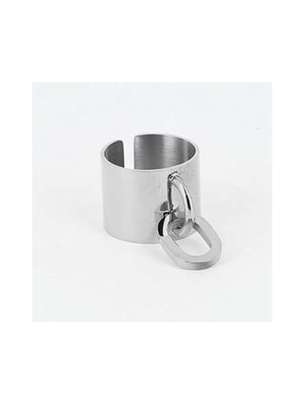 ZAG - Bague Gin acier gris  - Ref SRR3471-00UNI