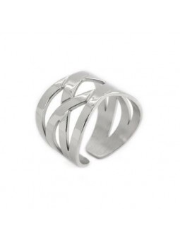 ZAG - Bague Sirius acier gris  - Ref SRR6674-00UNI