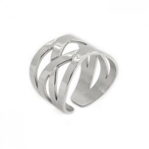 ZAG - Bague Sirius acier gris  - Ref SRR6674-00UNI