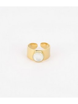 ZAG - Bague Carla acier doré  - Ref SRR7626-01SEL