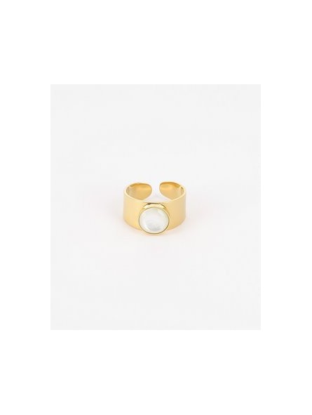 ZAG - Bague Carla acier doré  - Ref SRR7626-01SEL