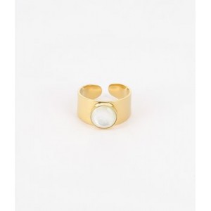 ZAG - Bague Carla acier doré  - Ref SRR7626-01SEL