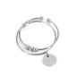 ZAG - Bague Atomium acier gris  - Ref SRX9032-00UNI