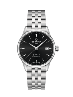 Certina - Montre Mixte DS-1 38mm - cadran noir - Ref C0292071105100