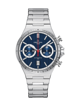 Certina - Montre Homme DS-7 Chrono Auto - Bleu - Ref C0434271104100