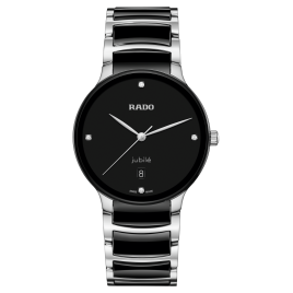 Montre Homme Rado Centrix Jubile Bracelet céramique noir - Réf. R30021712