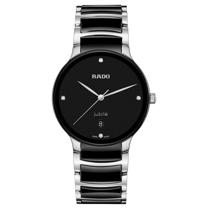 Montre Homme Rado Centrix Jubile Bracelet céramique noir - Réf. R30021712