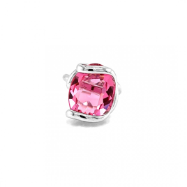 Bague Ajustable Andréa Marazzini Laiton Argenté Cristal Swarovski Rose - Rhmovfursw