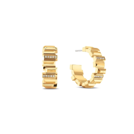 Boucles d'oreilles Calvin Klein, collection Sculptural Luster, bijou acier référence 35000238
