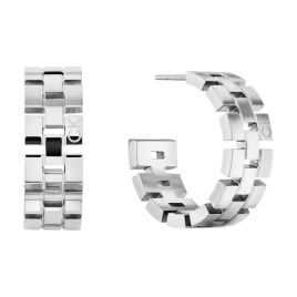 Boucles d'oreilles Calvin Klein, collection Sculptural Meridian, bijou acier référence 35000249