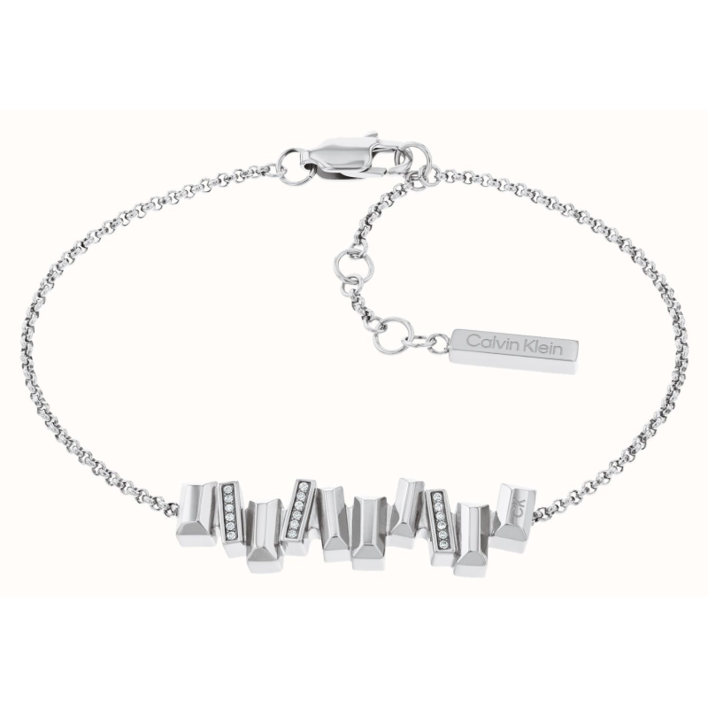 Bracelet Calvin Klein, collection Sculptural Luster, bijou acier référence 35000240
