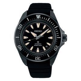 Seiko - Montre Prospex noir et bracelet en silicone noir  - Ref SRPL15K1