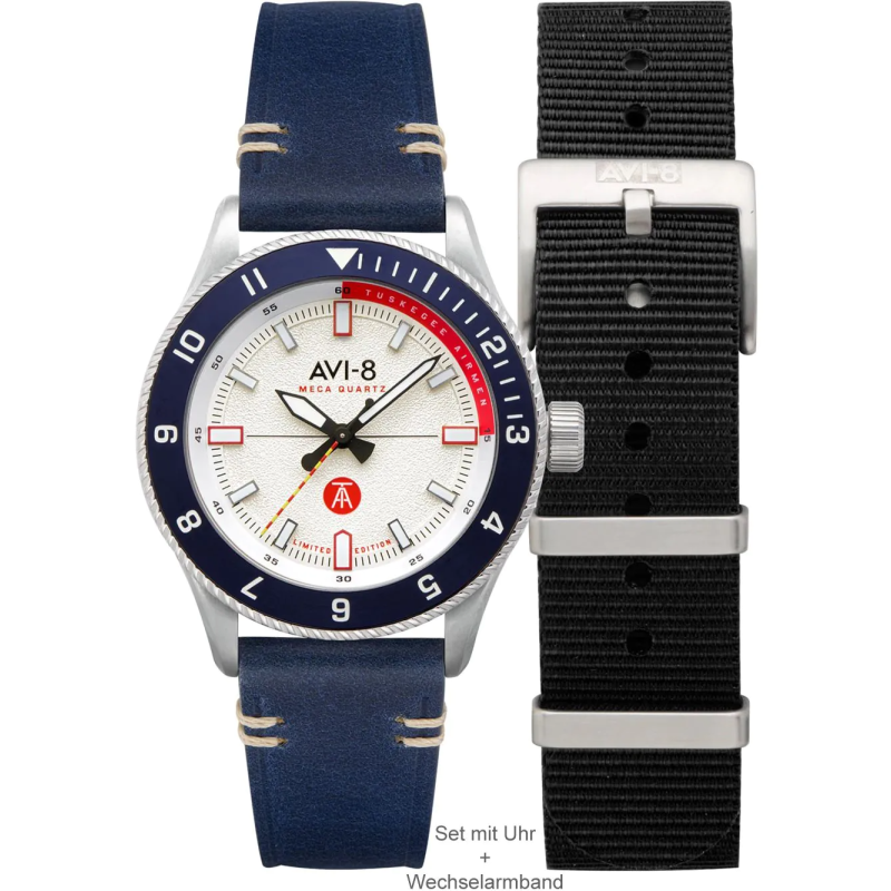 AVI8 - Montre Homme Flyboy Tuskegee Airmen - Ref AV-4103-03