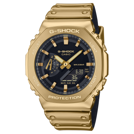 CASIO - Montre Homme G-Shock Metal Gold - Ref GM-2100YMG-9AER