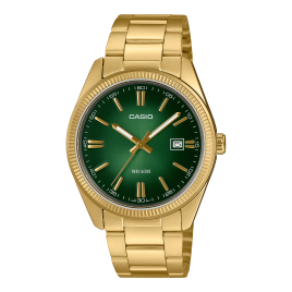 CASIO - Montre Homme Timeless vert doré - Ref MTP-1302PGC-3AVEF