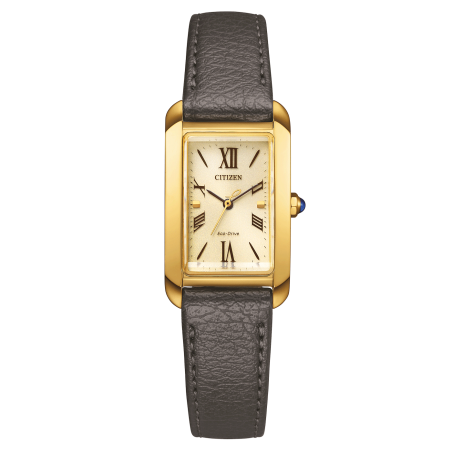 CITIZEN - Montre Femme Rectangulaire doré - Ref EW5622-09P
