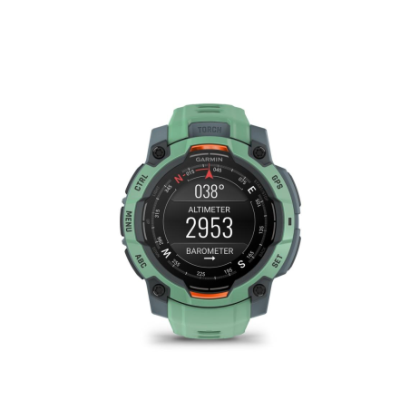 GARMIN - Montre Homme Instinct 3 AMOLED Vert - Ref 010-02936-01