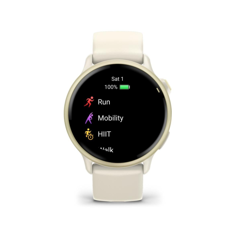 GARMIN - Montre Mixte Vívoactive 6 Lunar Gold - Ref 010-02985-01