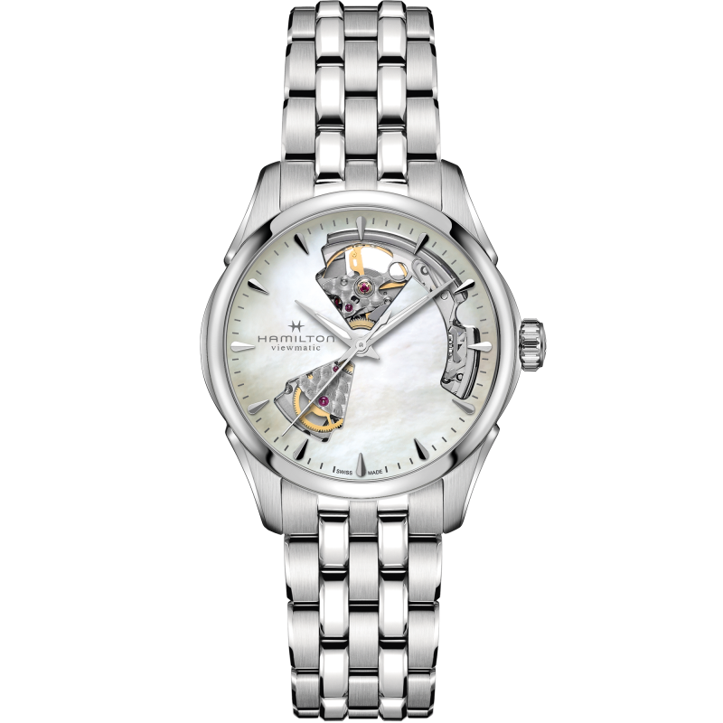HAMILTON - Montre Femme Jazzmaster Open Heart Lady - Ref H32215190