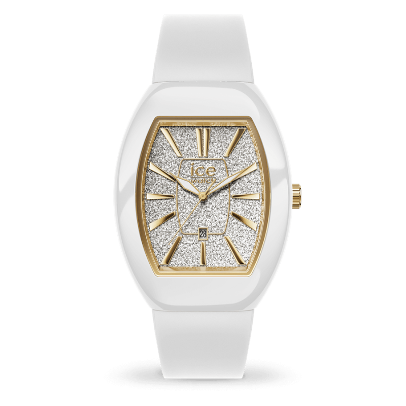 ICE WATCH - Montre Femme ICE boliday Dome White glitter gold - Ref 24033 ICE WATCH - Montre Femme ICE boliday Dome White glitter gold - Ref 24033