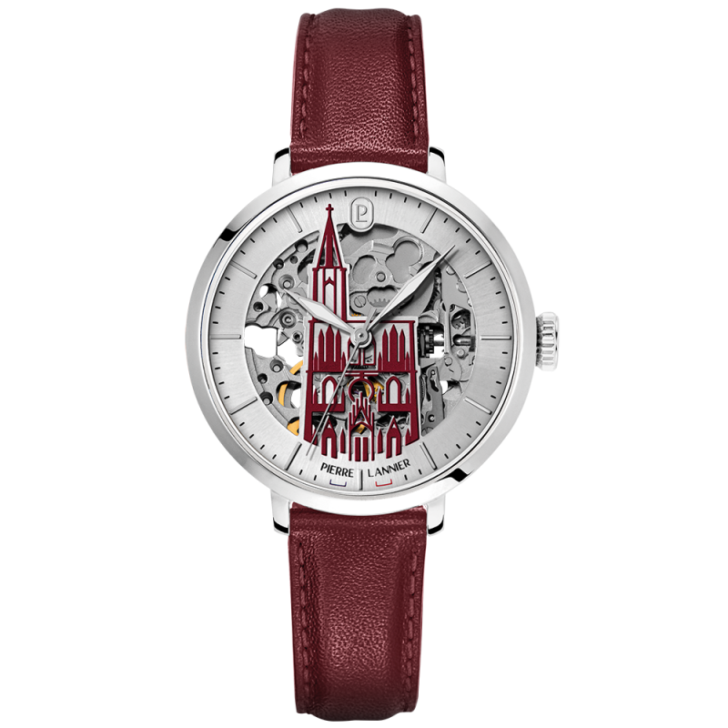 PIERRE LANNIER - Montre Femme Cuir automatique - Ref 101H625