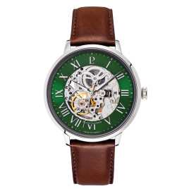 PIERRE LANNIER - Montre Homme Cuir marron - Ref 323D174