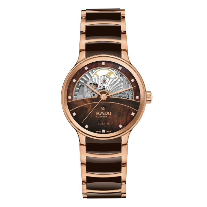 RADO - Montre Femme Centrix Automatic Diamonds Open Heart - Ref R30029902