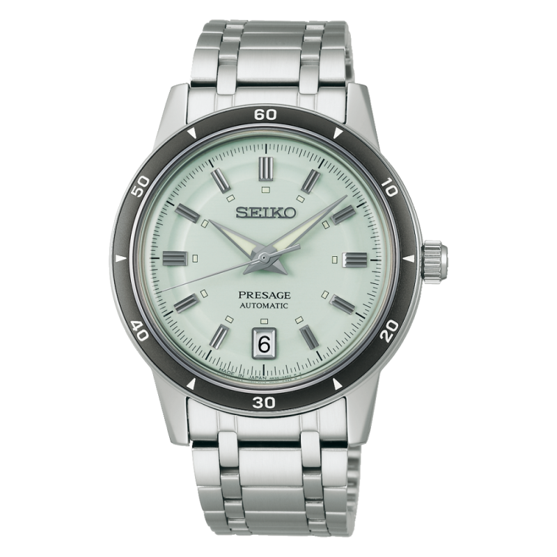SEIKO - Montre Homme Style 60's Vert - Ref SRPL71J1