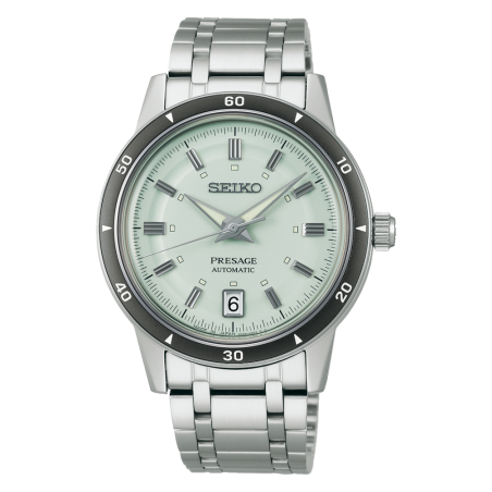 SEIKO - Montre Homme Style 60's Vert - Ref SRPL71J1