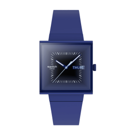 SWATCH - Montre Femme Squarely Blacklight - Ref SO34N700