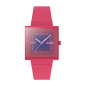 SWATCH - Montre Femme Squarely Berry - Ref SO34R700
