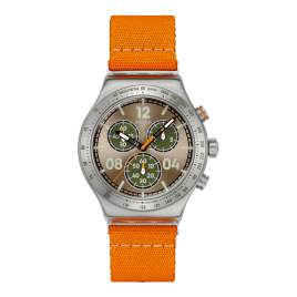 SWATCH - Montre Homme Chronographe orange - Ref YVS101