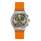 SWATCH - Montre Homme Chronographe orange - Ref YVS101