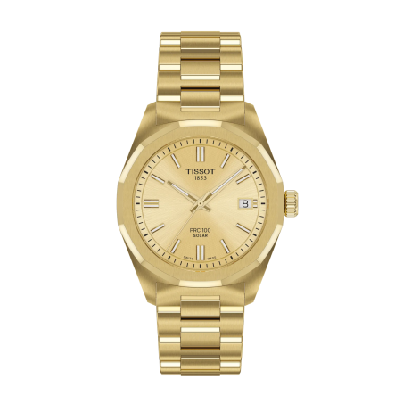 TISSOT - Montre Homme PRC 100 Solar doré - Ref T1518223302100