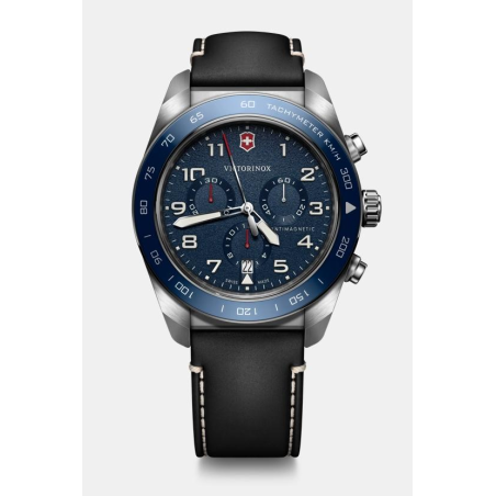VICTORINOX - Montre Homme Swiss Army Chronograph bleu - Ref 242047