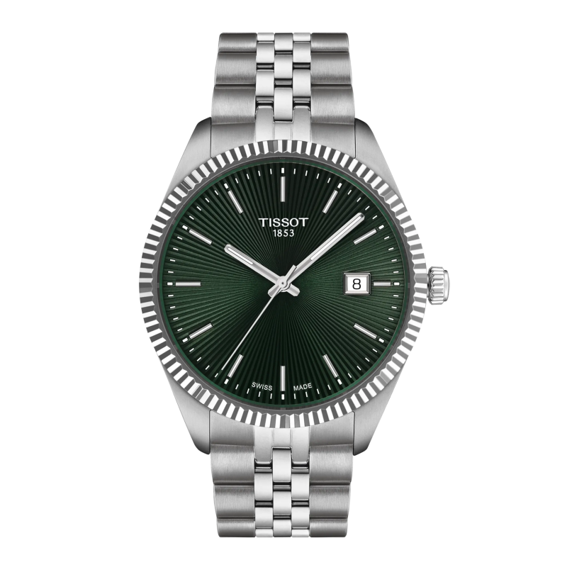 Montre Mixte Tissot Ballade vert bracelet acier - Réf. T1564101109100 Montre Mixte Tissot Ballade vert bracelet acier - Réf. T1564101109100