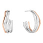 Calvin Klein - Boucles d'oreilles crochet acier bicolore - Ref 35000650