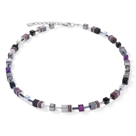 Coeur de Lion - Collier Geocube bleu - Ref 5011/10-0824