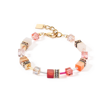 Coeur de Lion - Bracelet Geocube jaune orange - Ref 4905/30-0310