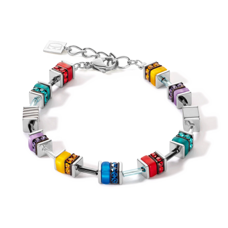 Coeur de Lion - Bracelet Geocube multicolore - Ref 4509/30-1581