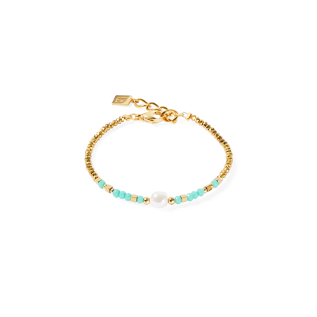 Coeur de Lion - Bracelet Geocube bleu jaune - Ref 4358/30-0522