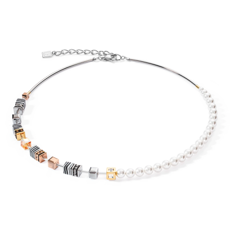 Coeur de Lion - Collier Geocube multicolore - Ref 4086/10-1633