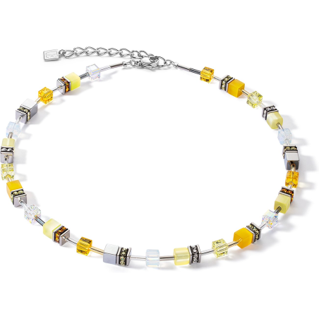 Coeur de Lion - Collier Geocube jaune - Ref 3339/10-0100