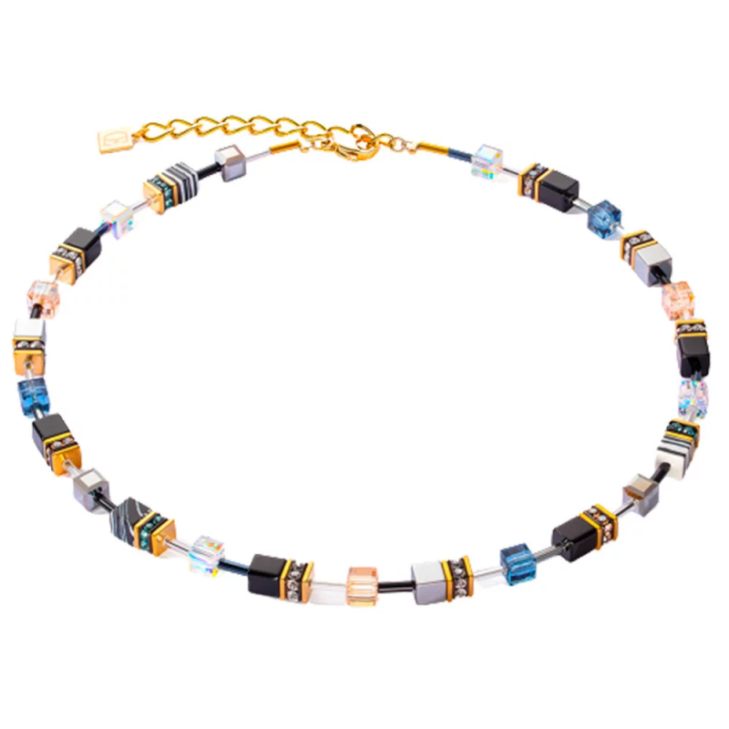 Coeur de Lion - Bracelet Geocube multicolore acier doré - Ref 3330/30-0716