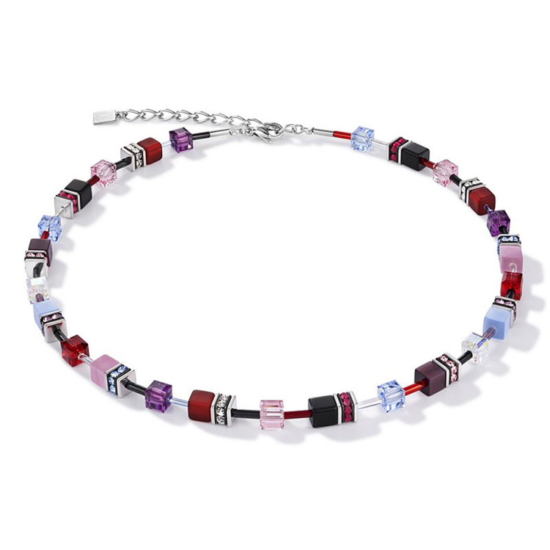 Coeur de Lion - Collier Geocube multicolore - Ref 2838/10-0841
